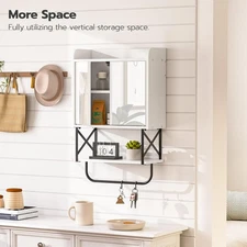 HOOBRO Medicine Wall Cabinet Bathroom Storage Cabinet 16.1"L x 7.1"W x 24.8"H