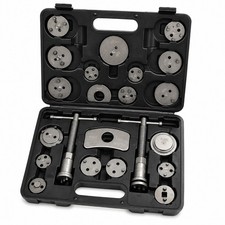 Brake Caliper Rewind Tool Kit 22pc Left Right Hand Spindles 18 Adapters Case