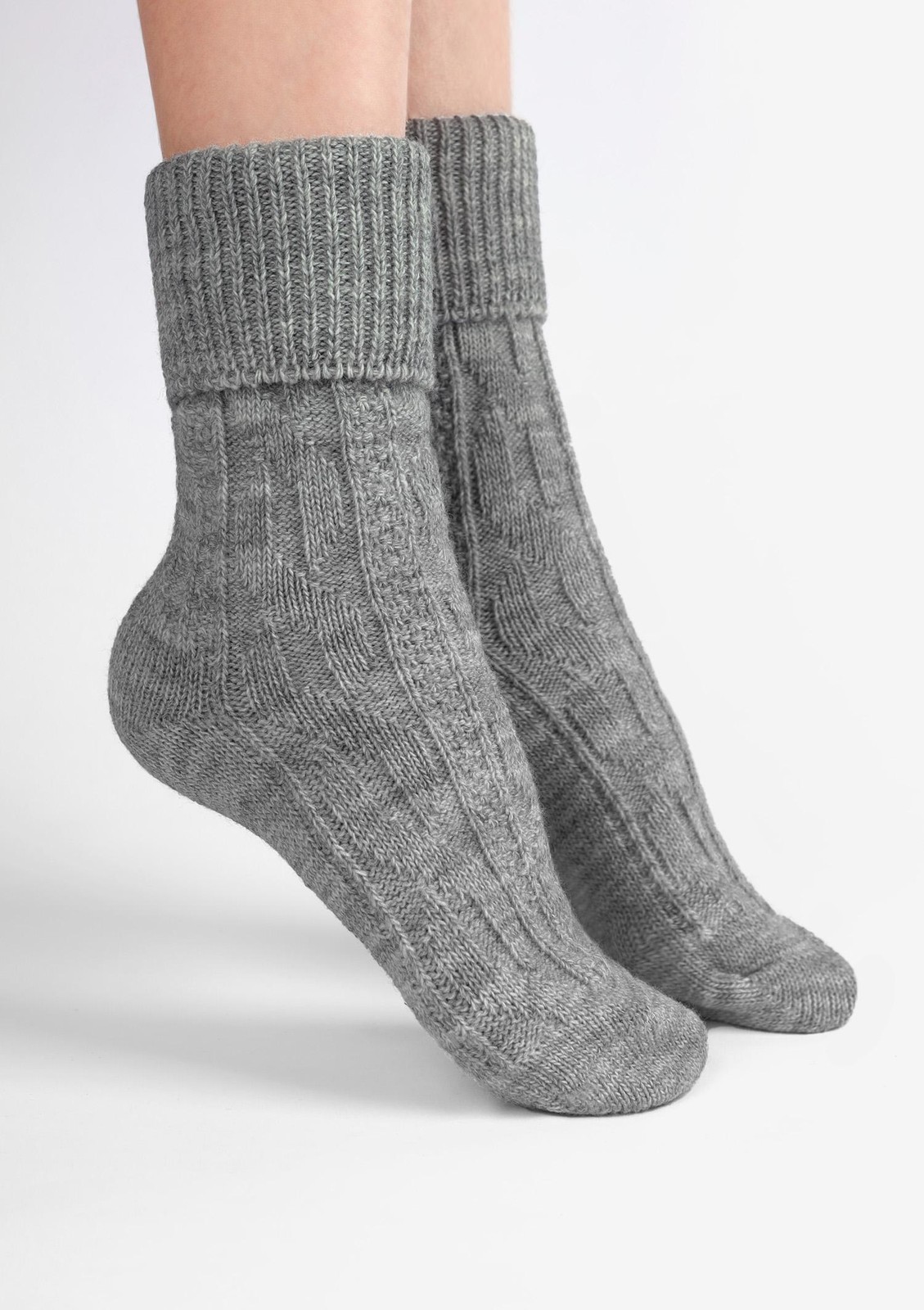 Ciepe skarpety damskie z wen i akardowym splotem skarpetki babuni redni sz