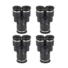 Plastic Connect Y Splitter Push To Tube Fittings 8mm X 6mm OD Push Lock 4pcs