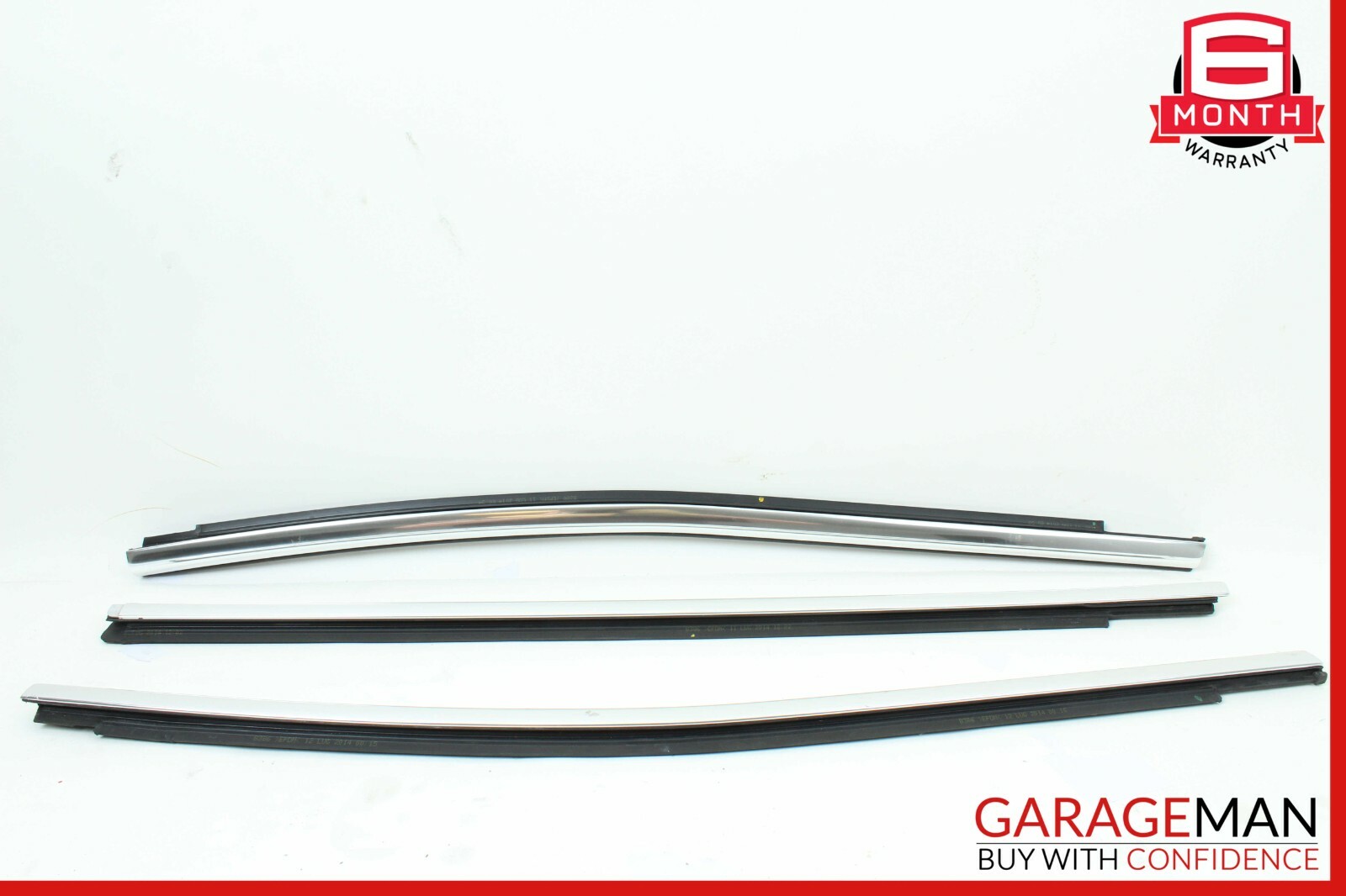 14-17 Maserati Ghibli Rear Exterior Door Chrome Trim Molding Panel Cover Set OEM