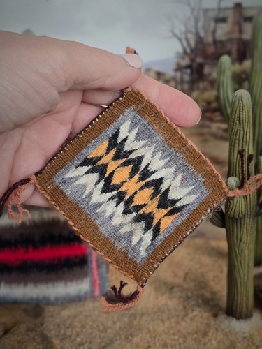 Dollhouse Miniature Pair Hand Woven Arizona Native Indian 1:12 Scale Rugs 1970s - Picture 7 of 10