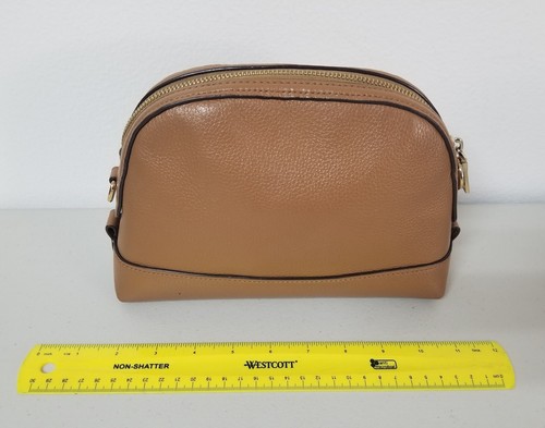 w/COA COACH #F76673 Pebbled Leather Dome Crossbody - Tan Color - Retail $298 - Picture 16 of 19