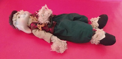 Pair of Ceramic & Cloth Bunny Rabbit Dolls - Boy & Girl - Picture 8 of 9
