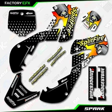 White Spark Racing Graphics Kit fits Kawasaki KLX110 00-09 Decal Sticker KLX 110