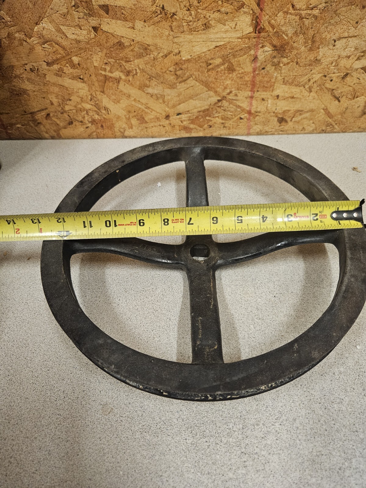 Vintage Enterprise No. 32 Tinned Meat Chopper Grinder V Belt Pulley