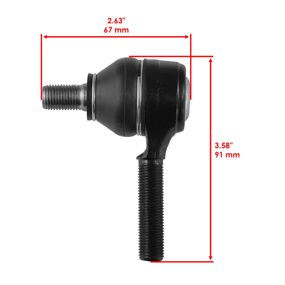 Juego de 2 extremos de varilla de amarre para rótulas John Deere Gator Xuv 825I 850D 855D Utv Foto 2 de 4