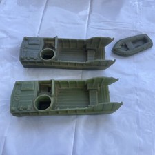  2 Vintage Marx Navarone Playset Landing Crafts and 1 Raft