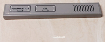 LEGO Pneumatics Oil Door Panel Hatches Sticker Part Dark Blue Gray 1x6 Smooth