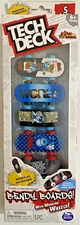 Tech Deck Bendy Boards Rubberized Fingerboards Pack of 5