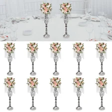 New 10PCS Crystal Stands Wedding Table Centerpieces Flower Racks 21.7" Tall USA