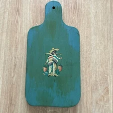 Vintage Cutting Board with Printed Design - Kitchen Wall Decor 