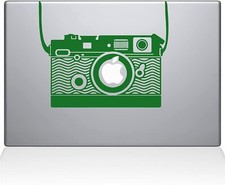 The Decal Guru Vintage Camera Decal Vinyl Sticker, Green, 12" MacBook