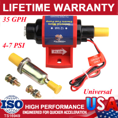 #ad #ad Universal Electric Fuel Pump Carburetor 12V Applications 35 GPH Gasoline 4 7 PSI $23.99