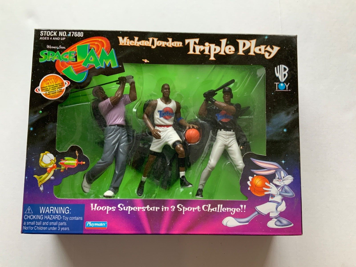 Michael Jordan Triple Play Space Jam Factory Sealed Action Figures
