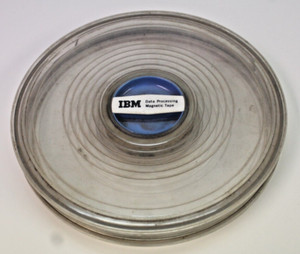 Used Vintage  IBM plastic Data Processing Magnetic tape Reel 2 piece  Case