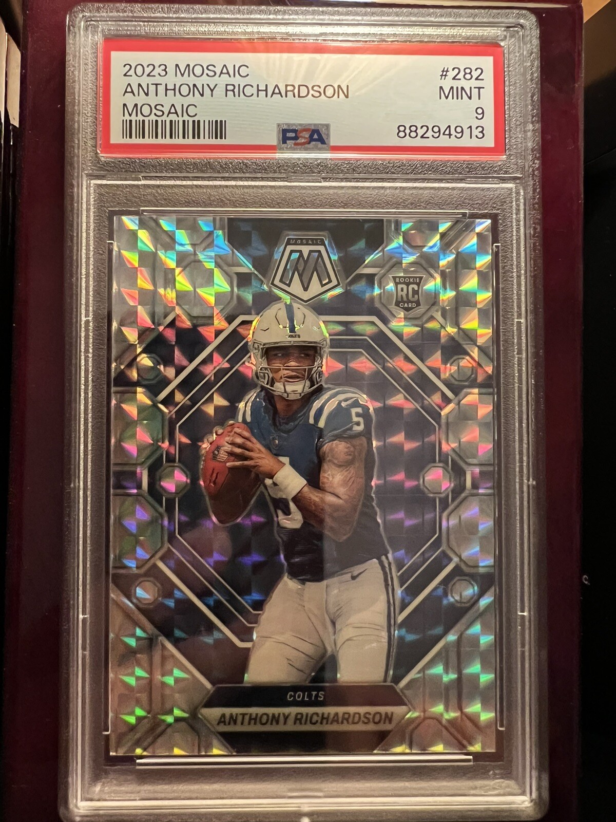 2023 Mosaic #282 Anthony Richardson Rookie RC MOSAIC Prizm PSA 9 MINT