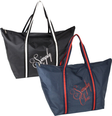 Damen Shopper Einkaufstasche XL Mehrzwecktasche Sporttasche Freizeit - 2 Farben