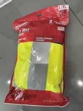 Milwaukee High Visibility Yellow Safety Vest - L/Xl Class 2 10 Pockets 2 Pack