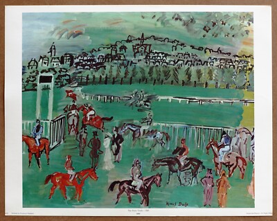 Raoul Dufy The Race Track  Vintage Original Limited Ed 1st Printing Lithograph 