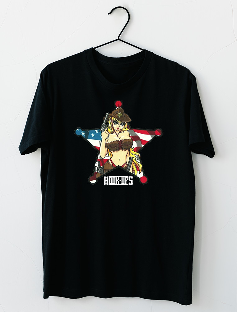 Camiseta Hook-Ups Skateboard American Cowboy Girl S-4XL