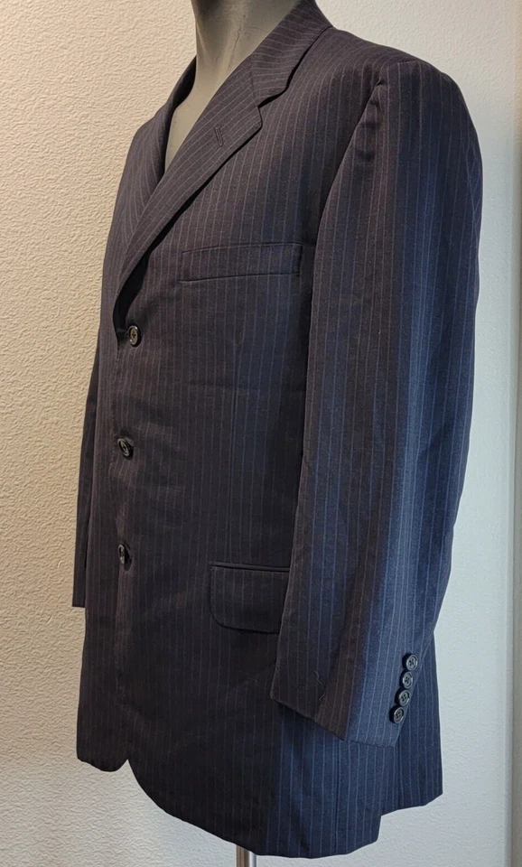 Blazer Abrigo Deportivo Chaqueta Oxxford Clothes Para Hombres Talla 42R Azul Marino Lana a Rayas Foto 2 de 4