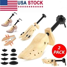 Adjustable 2-Way Wooden Shoe Stretcher Expander Men Women Boot Shoes Size US9-14