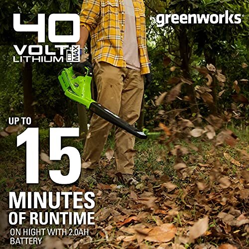 Greenworks 40V (150 MPH / 130 CFM / 75+ Compatible Tools) Cordless Leaf Blower