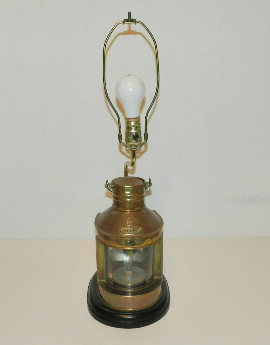 VTG Antique Masthead Copper Maritime Lantern Burner Tung Woo Stern LAMP Rare