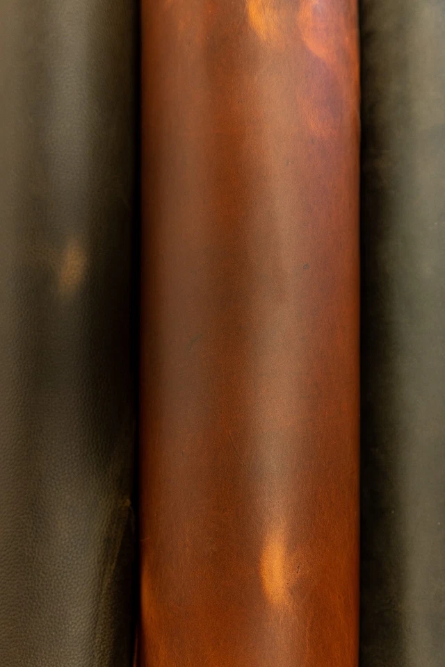 SLC One Full Side of an Earth Tone Chrome Tanned Leather Side 18 to 24sqft - Image 4 of 4