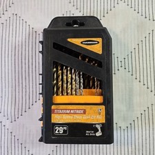 Warrior Titanium Nitride High Speed Steel Drill Bit Set Used (Missing Pieces)