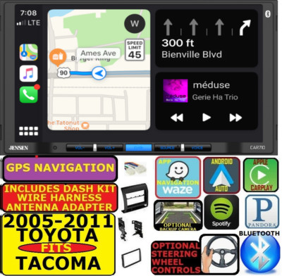 FITS 2005-11 TACOMA NAV BLUETOOTH APPLE CARPLAY ANDROID AUTO CAR STEREO RADIO