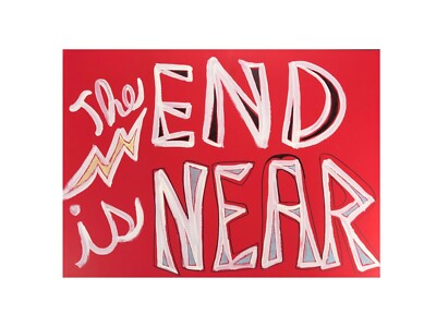 Bruce Almighty Movie Prop - ''The End is Near'' Sign - Authentic w COA