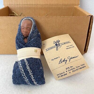 Daddy's Long Legs Doll Swaddled Baby Jesus with Hay Member Gift COA NEW