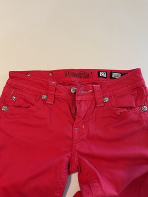 【最終値下げ】Miss Me／クリスチャンクロスジーンズ／十字架／キラキラ／豪華 MISS ME SZ 27 X 30 JP5045S10 BRIGHT RED STUDDED/EMBELLISHED