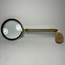 PGA Golf Club Magnifier Magnifying Glass Gold 11.5inx4in