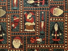 2 1/2 yd. by 44" Debbie Mumm for SSI Vintage Santas Quilting Cotton