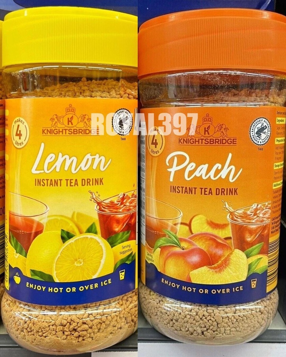 Knightsbridge Enjoy Hot Or Over Ice Beverage Lemon And Peach Instant Tea  400g