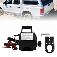 300W Portable Electric Winch 12V 2000LBS Remote Towing Hitch Truck Trailer Boat