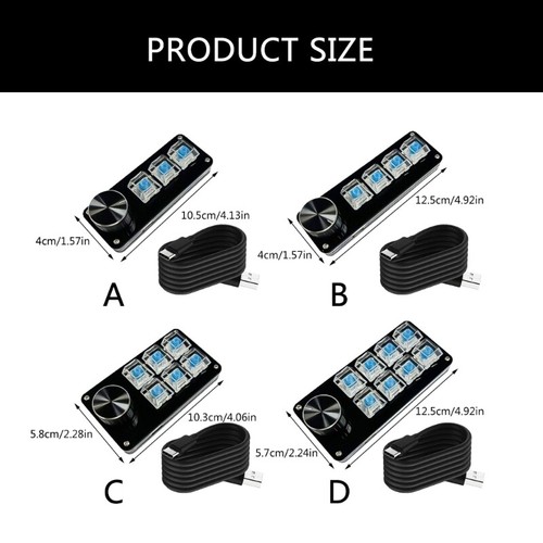 3key/4key/6key/8key Macro Keyboards with Customs Functions for Professional Use - Photo 8/12