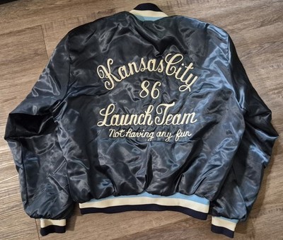 Vintage Air Force Bomber Jacket Kansas City 86 Launch Team Leader B-52 Squadron