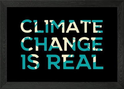 Gerahmtes Wandbild Poster Leinwanddruck Bild Klimawandel ist real