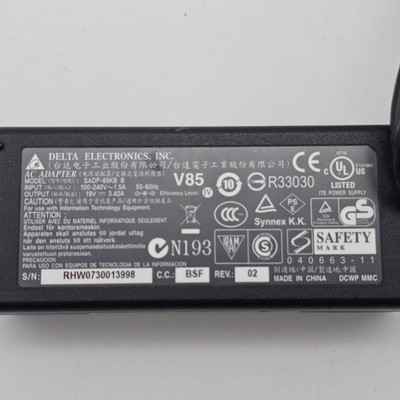 AC Adapter SADP-65KB B Power Supply 19V 3.42A For Laptop/Notebook Delta Electron