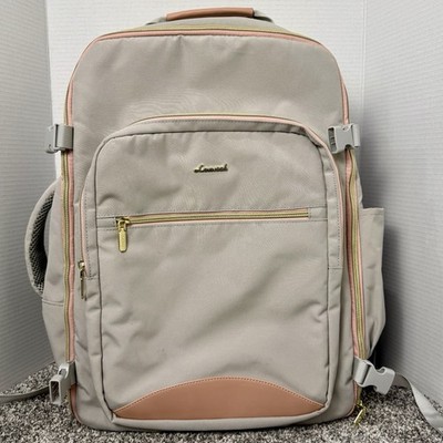 Lovevook TRAVEL PACK  Carry On Travel Laptop Backpack Gray and Pink