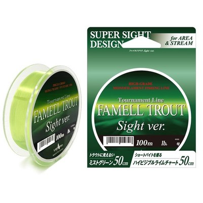 YAMATOYO Famell Trout Sight Version 100m Mist Green & Lime Chart 0.6号