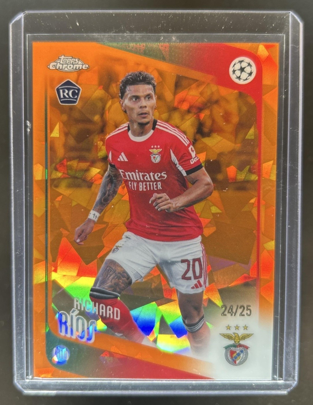 2025-26 Chrome UEFA Sapphire Richard Rios Orange Refractor /25