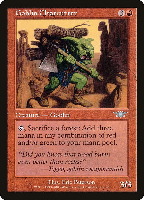 Goblin Clearcutter NonFoil Legions 96 NM MTG