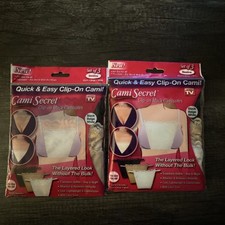 Cami Secret Clip On Mock Camisoles Set Of 3 Black Beige White New In 2 Package