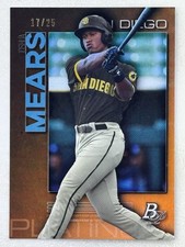 Joshua Mears 2020 Bowman Platinum Top Prospects Orange /25 #TOP-73 Padres Card
