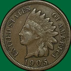 1905 Indian Head Cent Extremely Fine XF Coin #42809